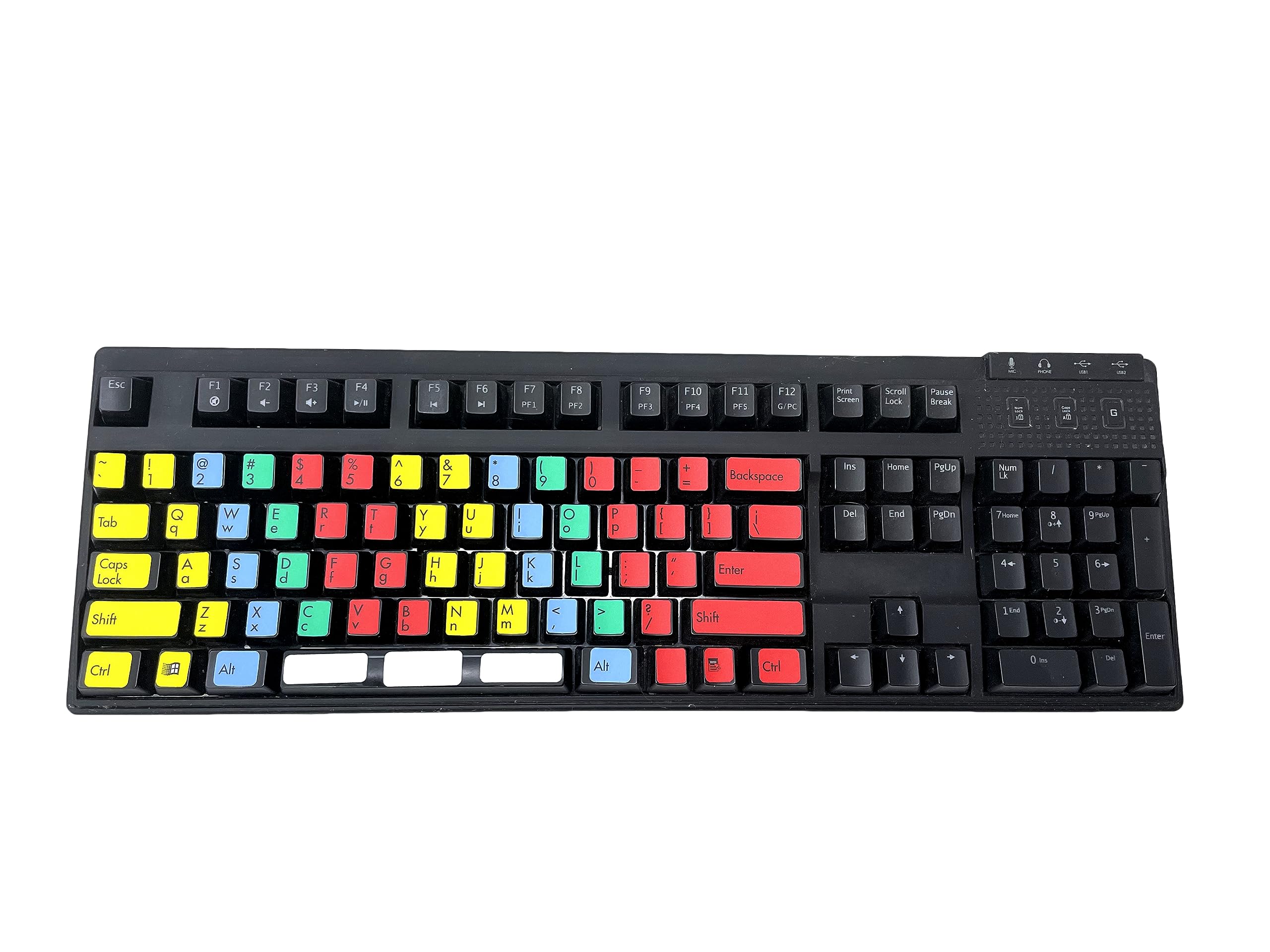 Finger Position Keyboard Stickers Labels Decals For The Beginning Typing Student To Graphically Showing ''Typing Zones '' For Ea